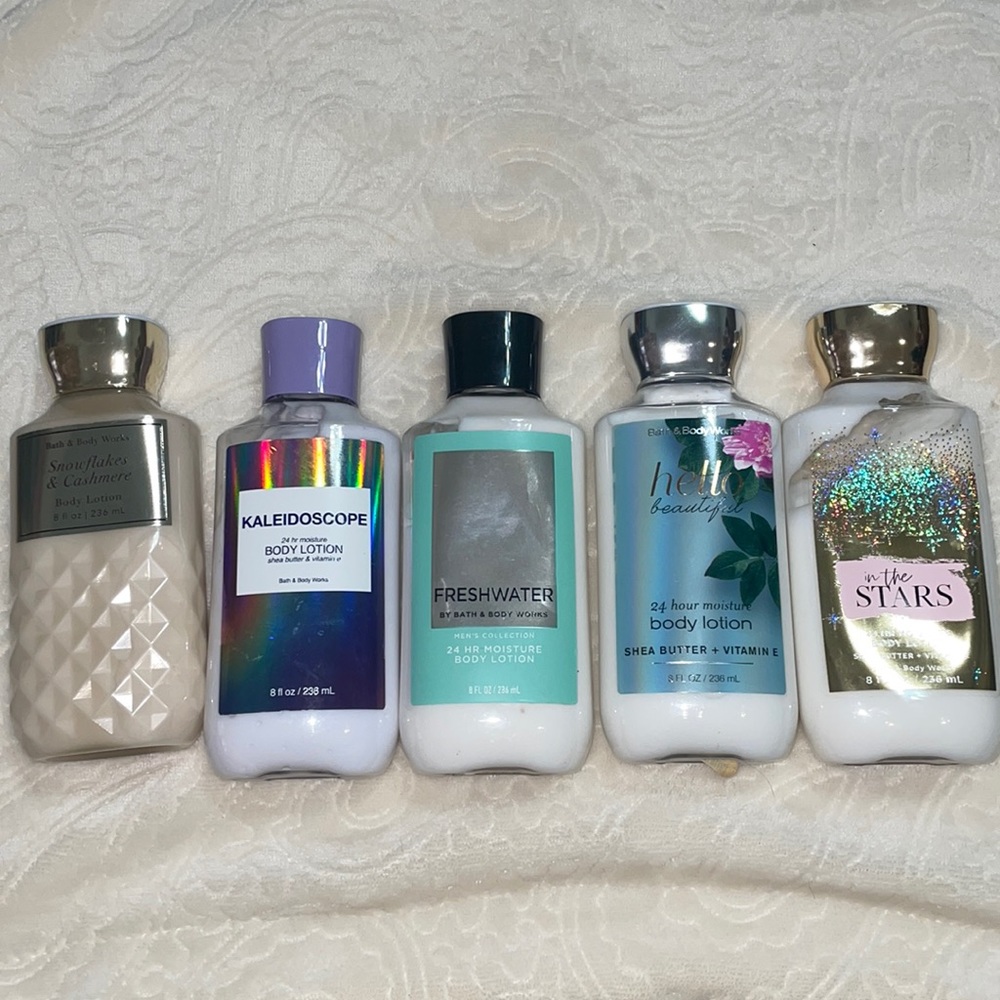 Lot of 5 bath and body works lotion